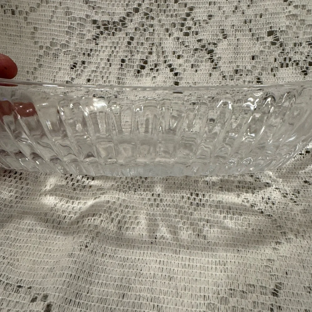 Princess house, crystal oval, serving bowl for vegetables or cheese and crackers